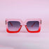 Candy Red Color Block Sunglasses